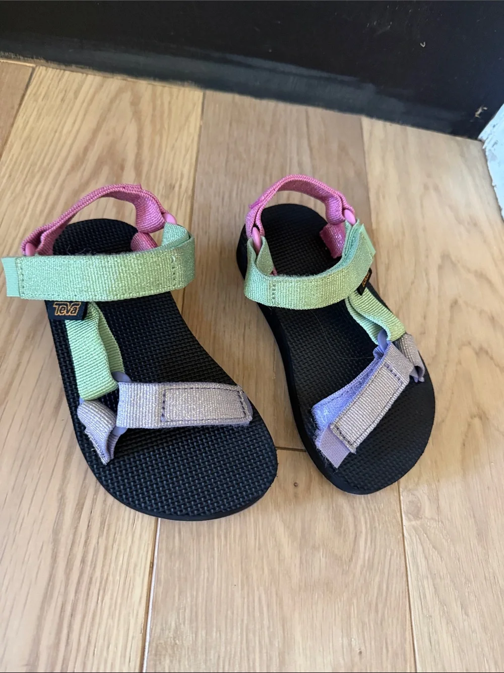Teva Kids Colorblock Strap Sandals - Pink, Green, Purple